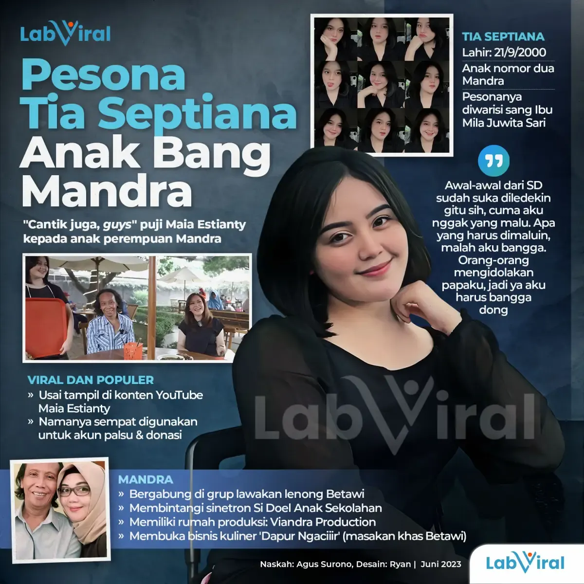 Pesona Tia Septiana Anak Bang Mandra