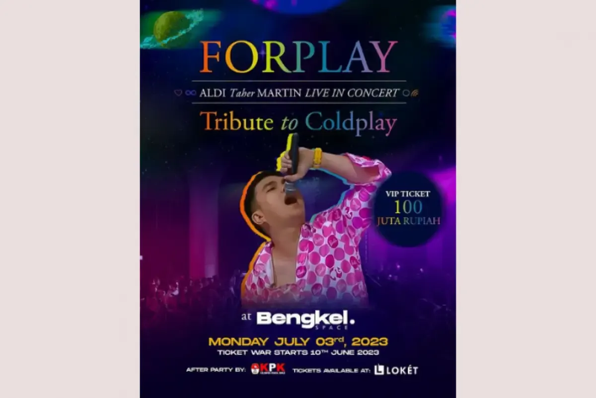 Konser Tribute to Coldplay yang digelar Aldi Taher. (Sumber : Instagram/bengkelscbd)