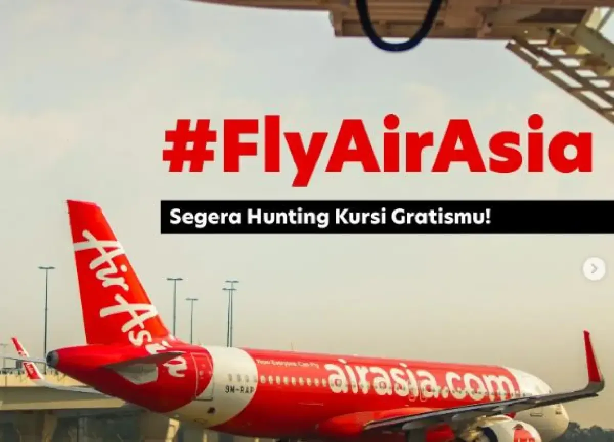 Segera hunting kursi gratis AirAsia  (Sumber : Instagram/flyairasia.id)