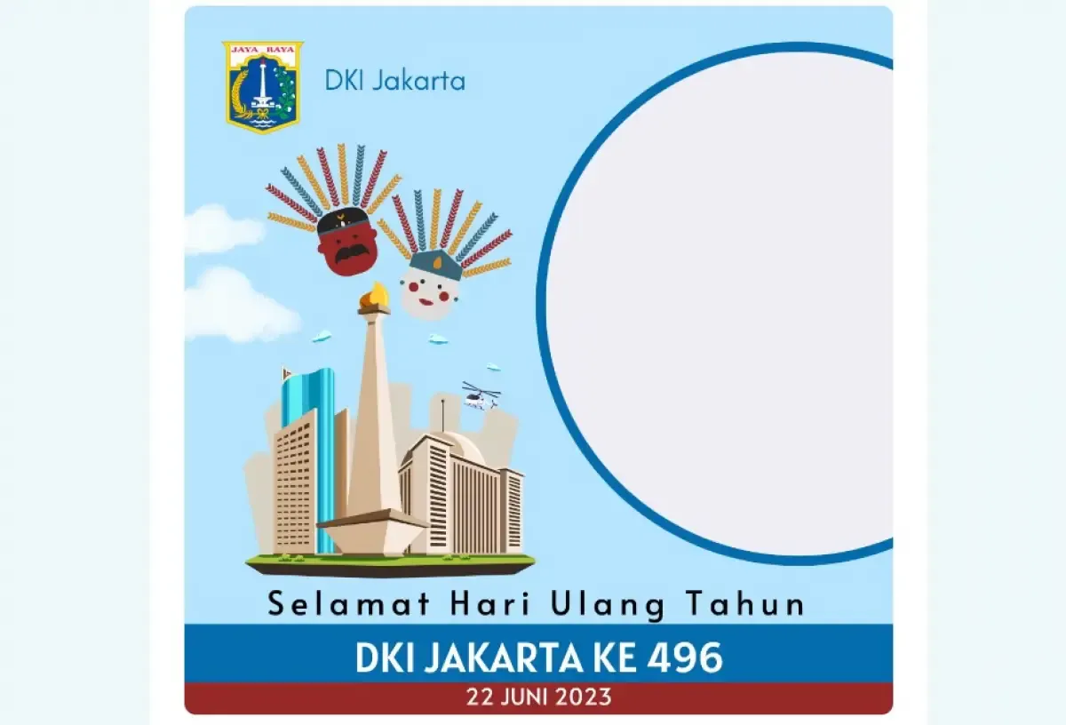 Twibbon HUT ke-496 DKI Jakarta (Sumber : twibbonize)
