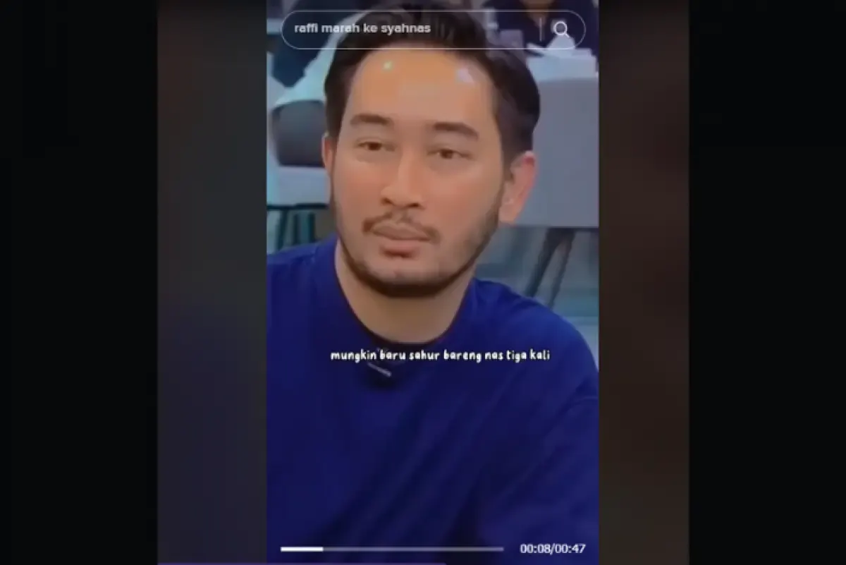 Jeje Govinda yang mengaku hanya tiga kali disiapkan makan sahur oleh Syahnaz. (Sumber : TikTok/noona_viaa)