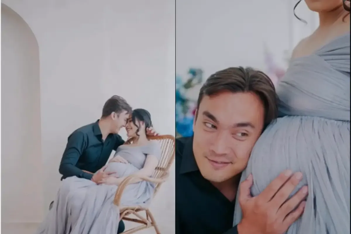 Momen Rendy Kjaernett di Momen Maternity Shoot dengan Lady Nayoan. (Sumber : Instagram/ladynayoan)