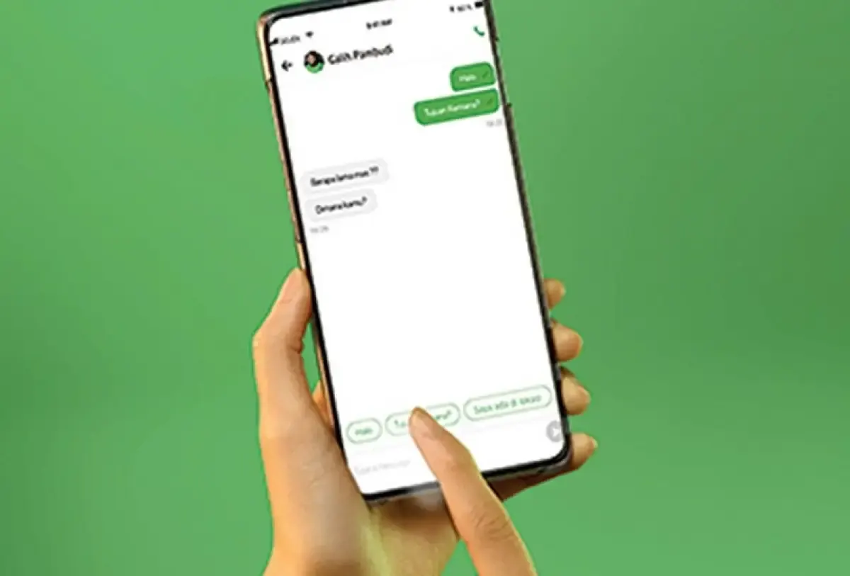 Ilustrasi fitur chat di aplikasi Gojek (Sumber : gojek)