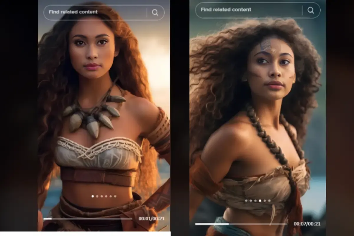 Sosok Novia Bachmid yang ikut audisi Live Action Moana. (Sumber : TikTok/novbach)