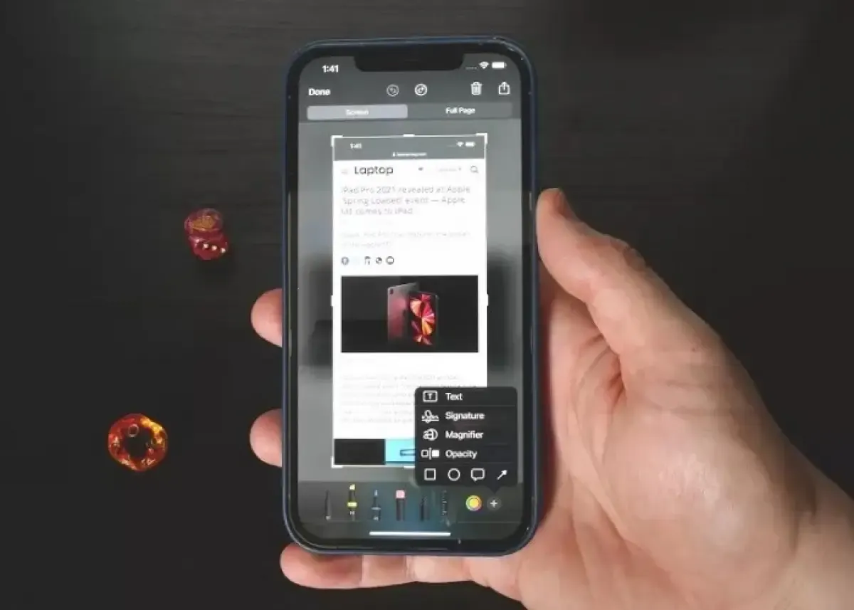 Ilustrasi screenshot panjang di iPhone (Sumber : laptopmag.com)