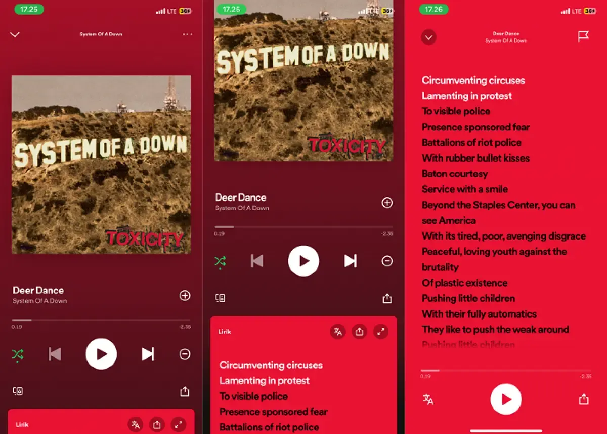 Ilustrasi lirik lagu di Spotify (Sumber : Labviral.com)