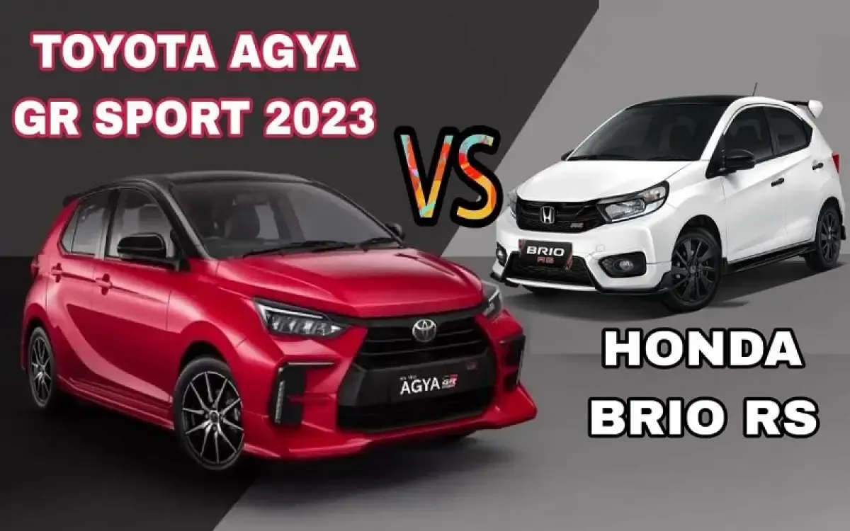 Honda Brio RS VS Toyota Agya GR Sport (Sumber : youtube.com/VIP18 Channel)