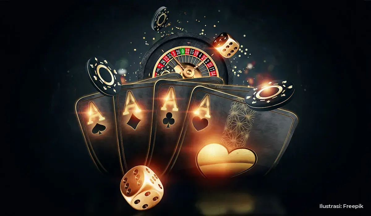 Ilustrasi judi slot. (Sumber : Freepik)