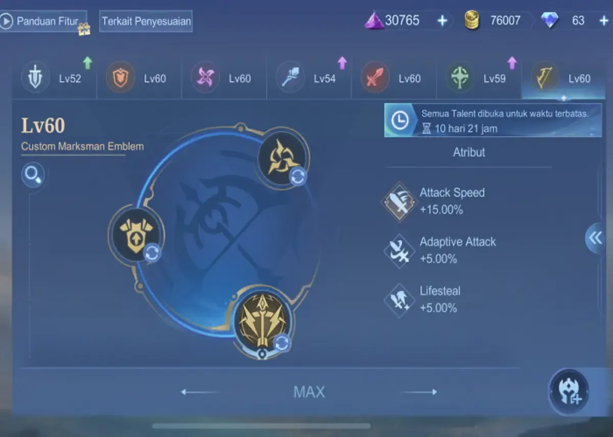 Ilustrasi emblem di Mobile Legends (Sumber : Labviral.com)