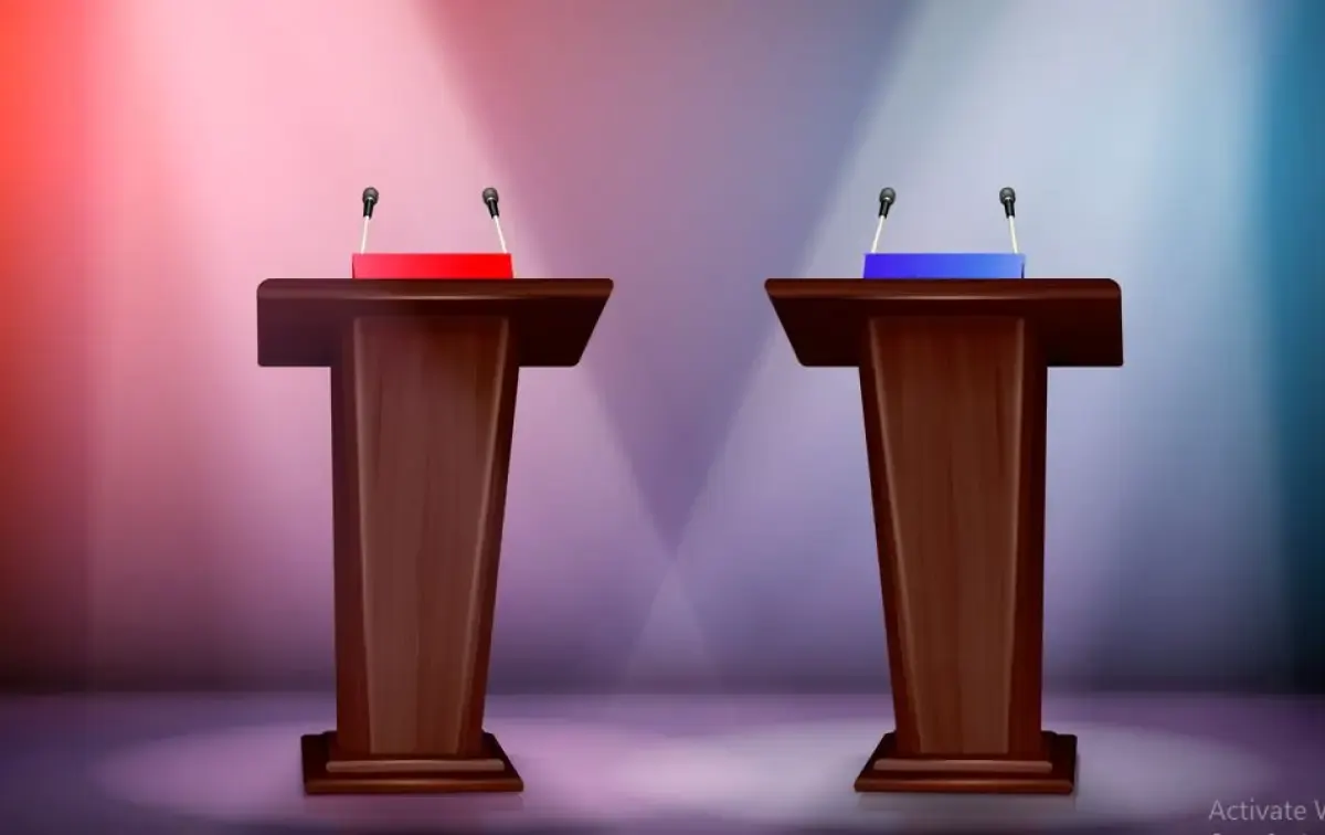 Debat Capres Cawapres 2024 (Sumber : Freepik.com/macrovector)