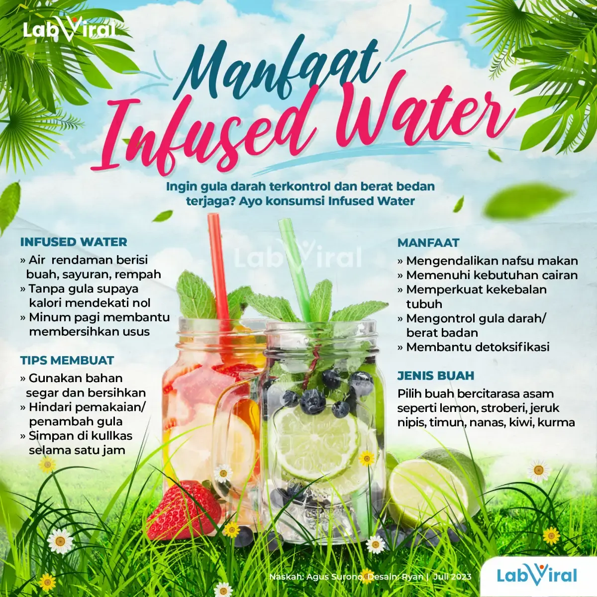 Infografis Manfaat Infused Water
