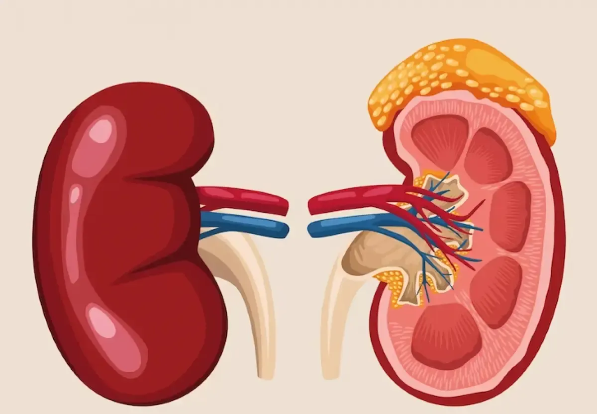 Ilustrasi organ ginjal manusia. (Sumber : Freepik.com/gstudioimagen1)