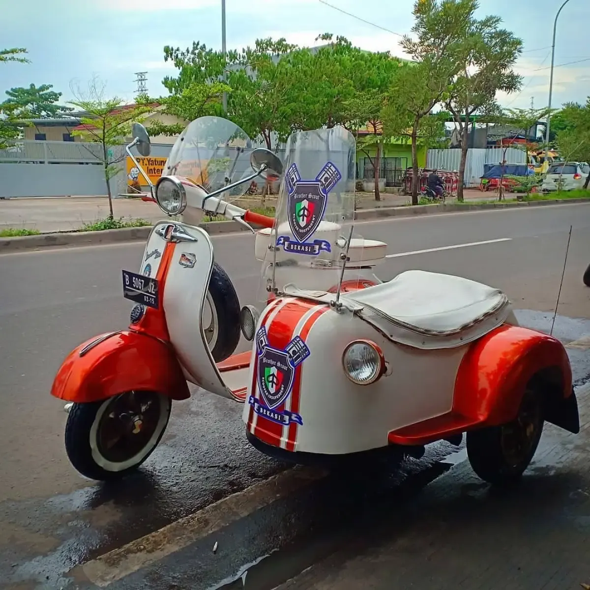 Modifikasi Vespa 2 Tak konsep sespan (Sumber : Instagram/vespa.sespan)
