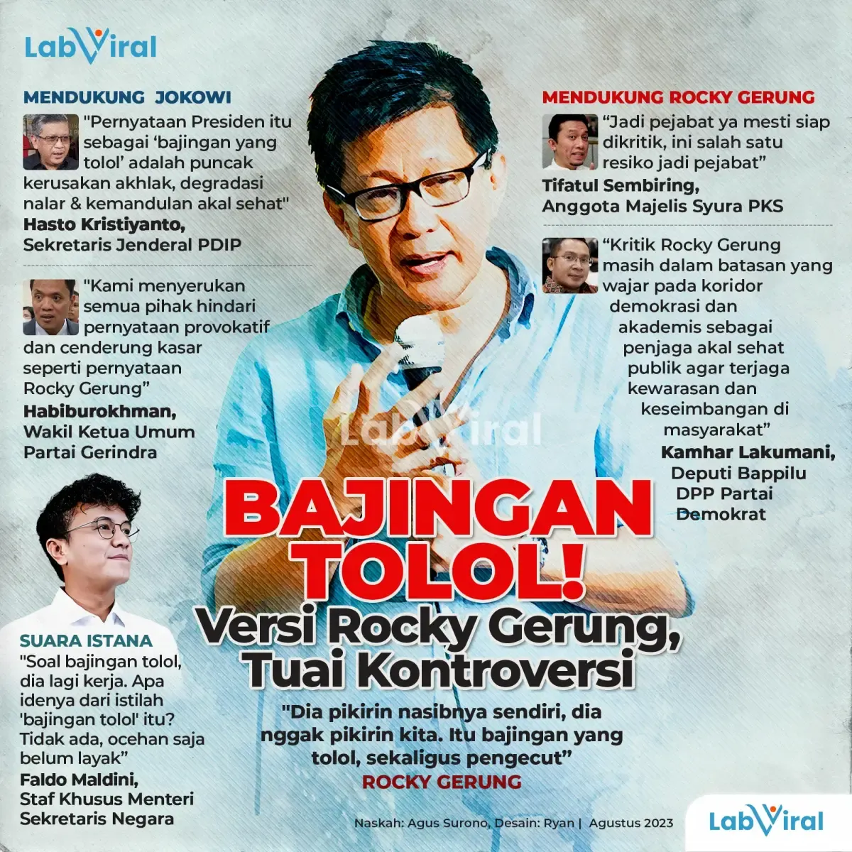 Infografis Bajingan Tolol Versi Rocky Gerung, Tuai Kontroversi