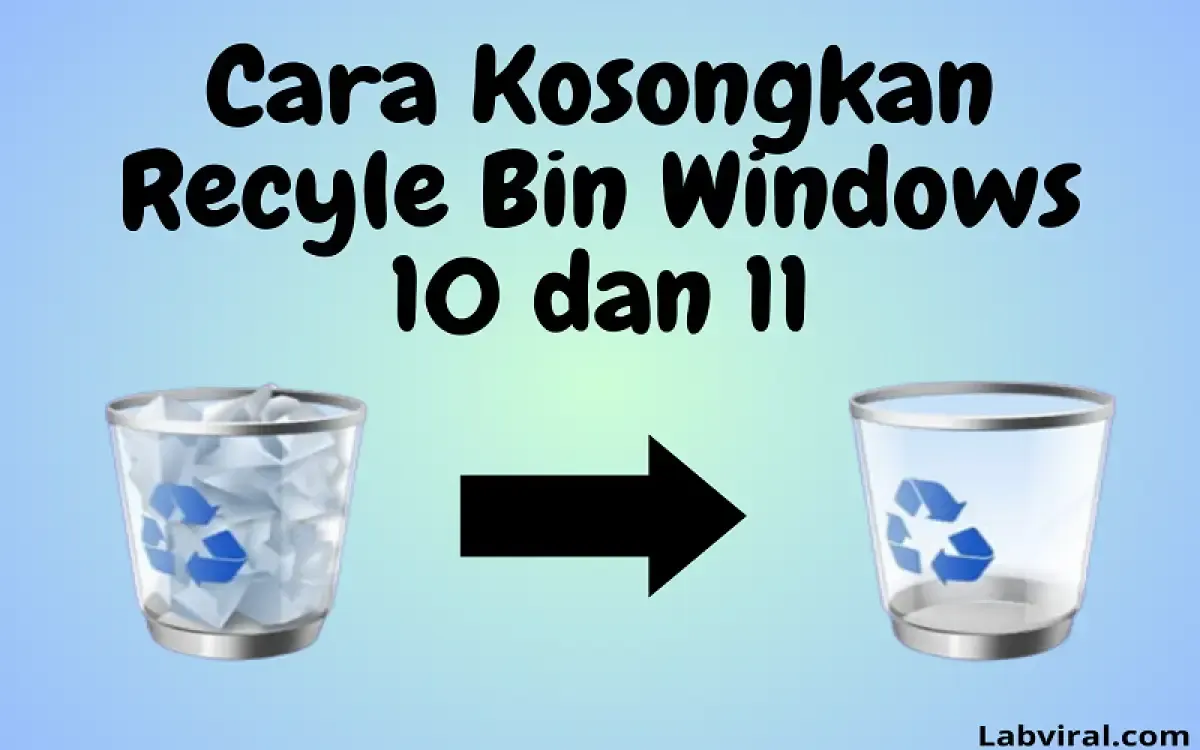 Kosongkan recycle bin di Windows 10 dan 11 (Sumber : Labviral.com)