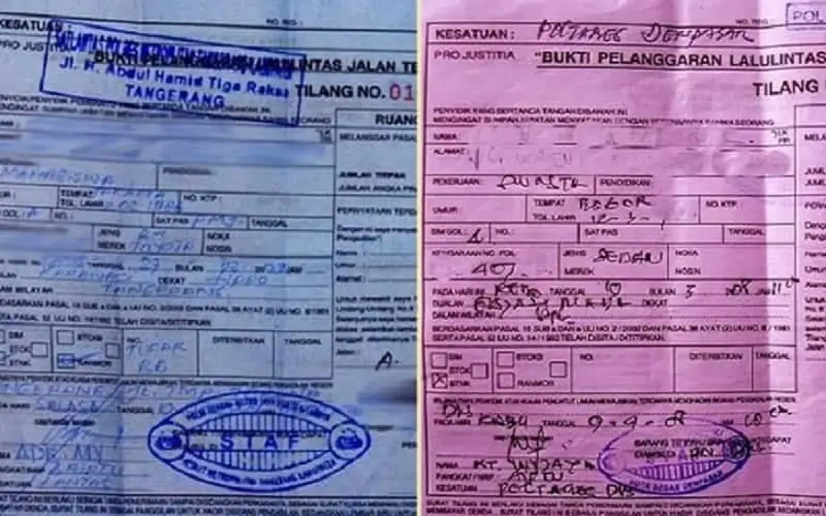 Ilutrasi surat tilang (Sumber : toyota.astra.co.id)