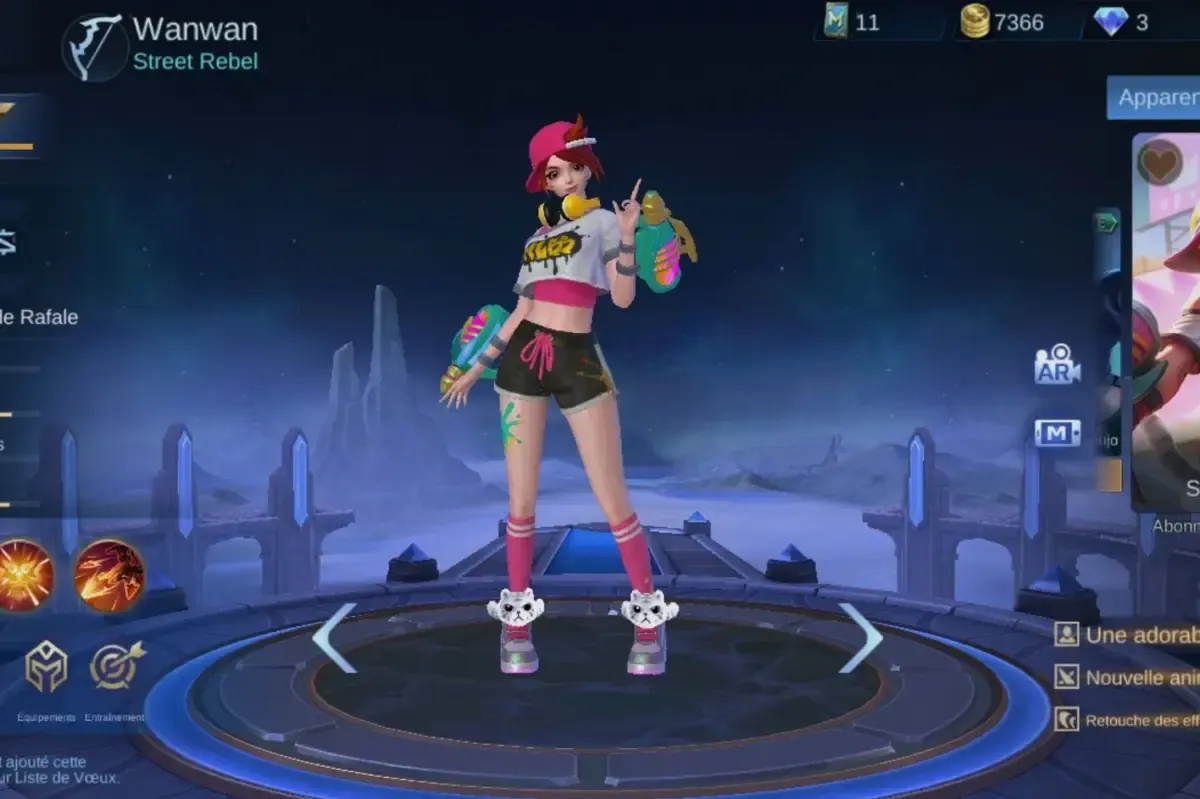 Wanwan yang menjadi salah satu karakter hero di game Mobile Legends. (Sumber : Twitter/@Creeper83547181)