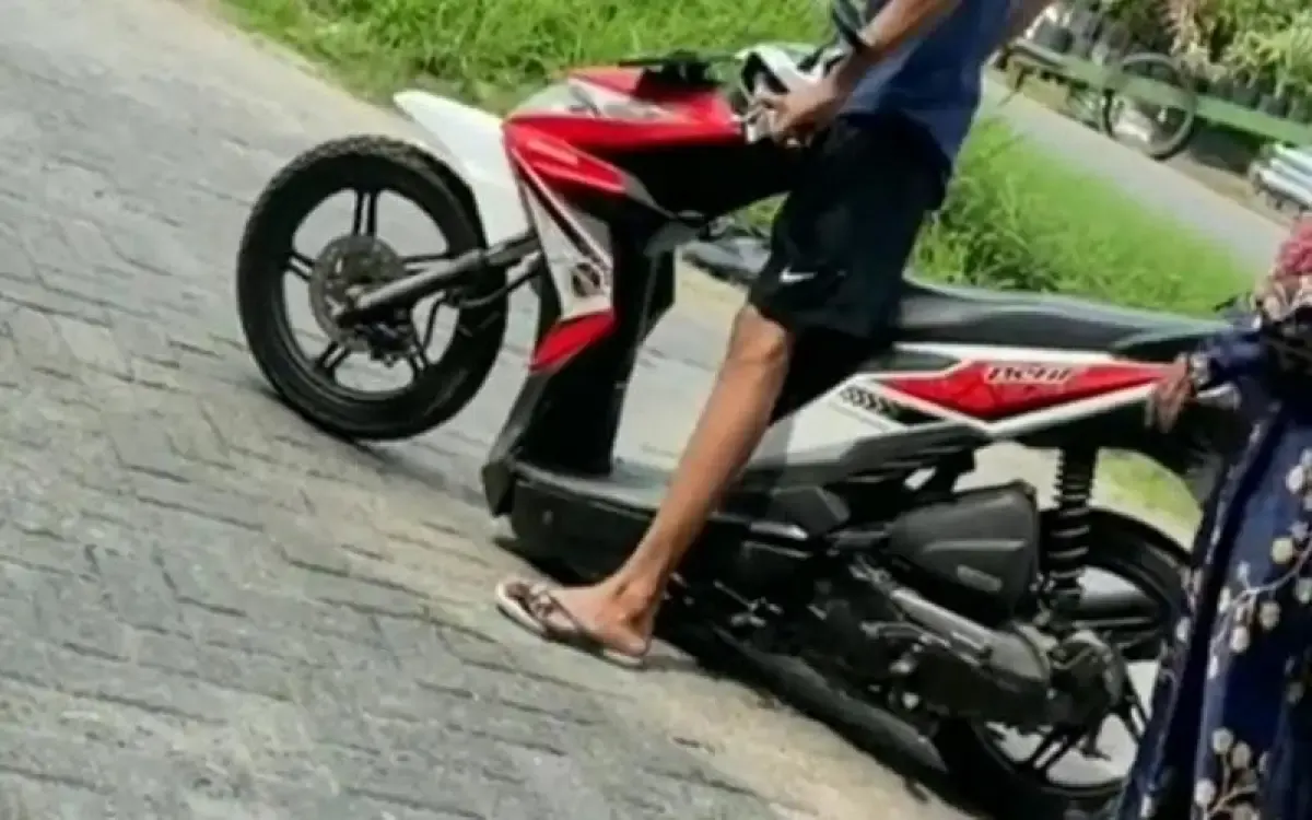 Ilustrasi rangka sepeda motor yang mengalami kerusakan (Sumber : instagram.com/infodepok_id)