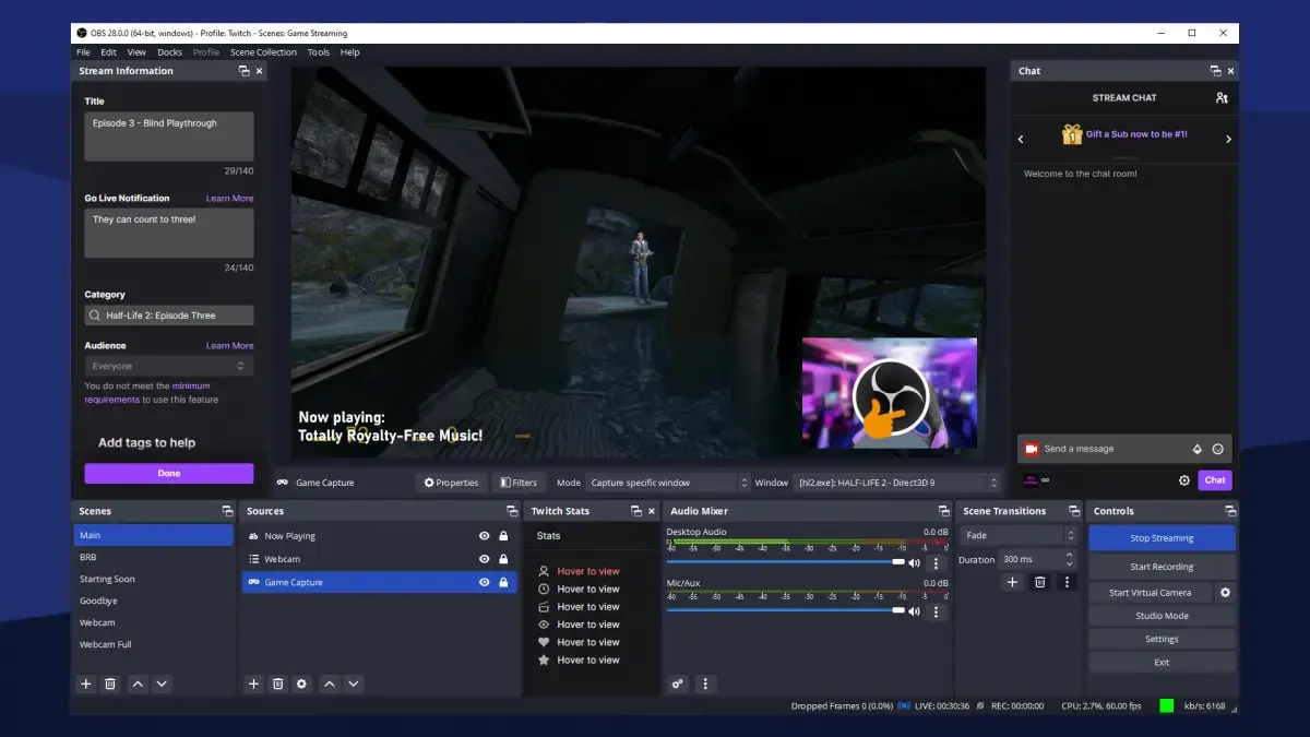 Apa Itu OBS, salah satu software untuk live streaming. (Sumber : OBSYSTEM)