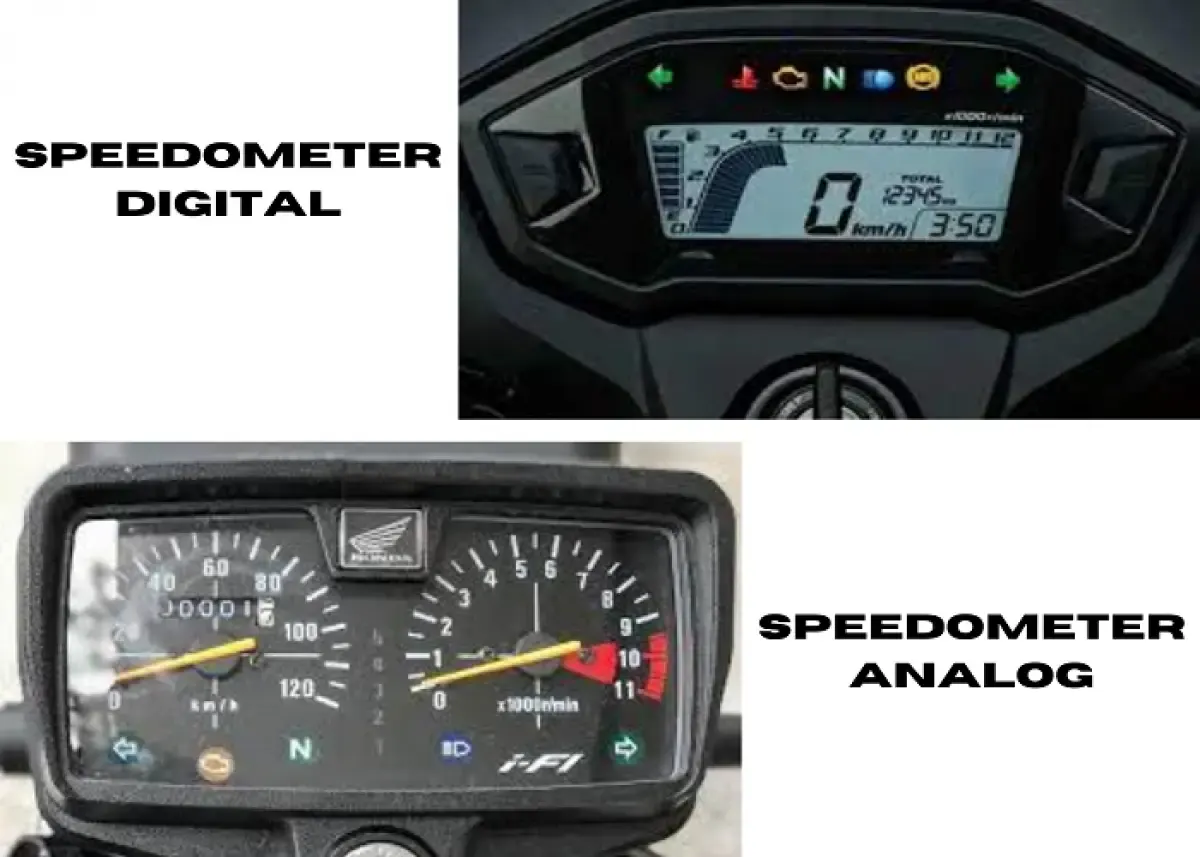 Speedometer digital dan speedometer analog sepeda motor (Sumber : Labviral.com)