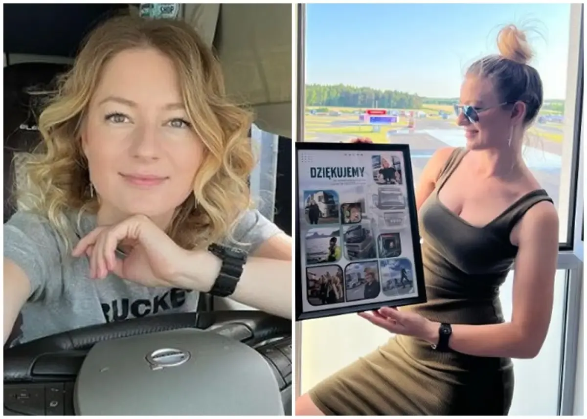 Potret menawan Iwona Blecharczyk, sopir truk tronton yang mantan Ratu Kecantikan.  (Sumber : Instagram/iwonablecharczyk_official)