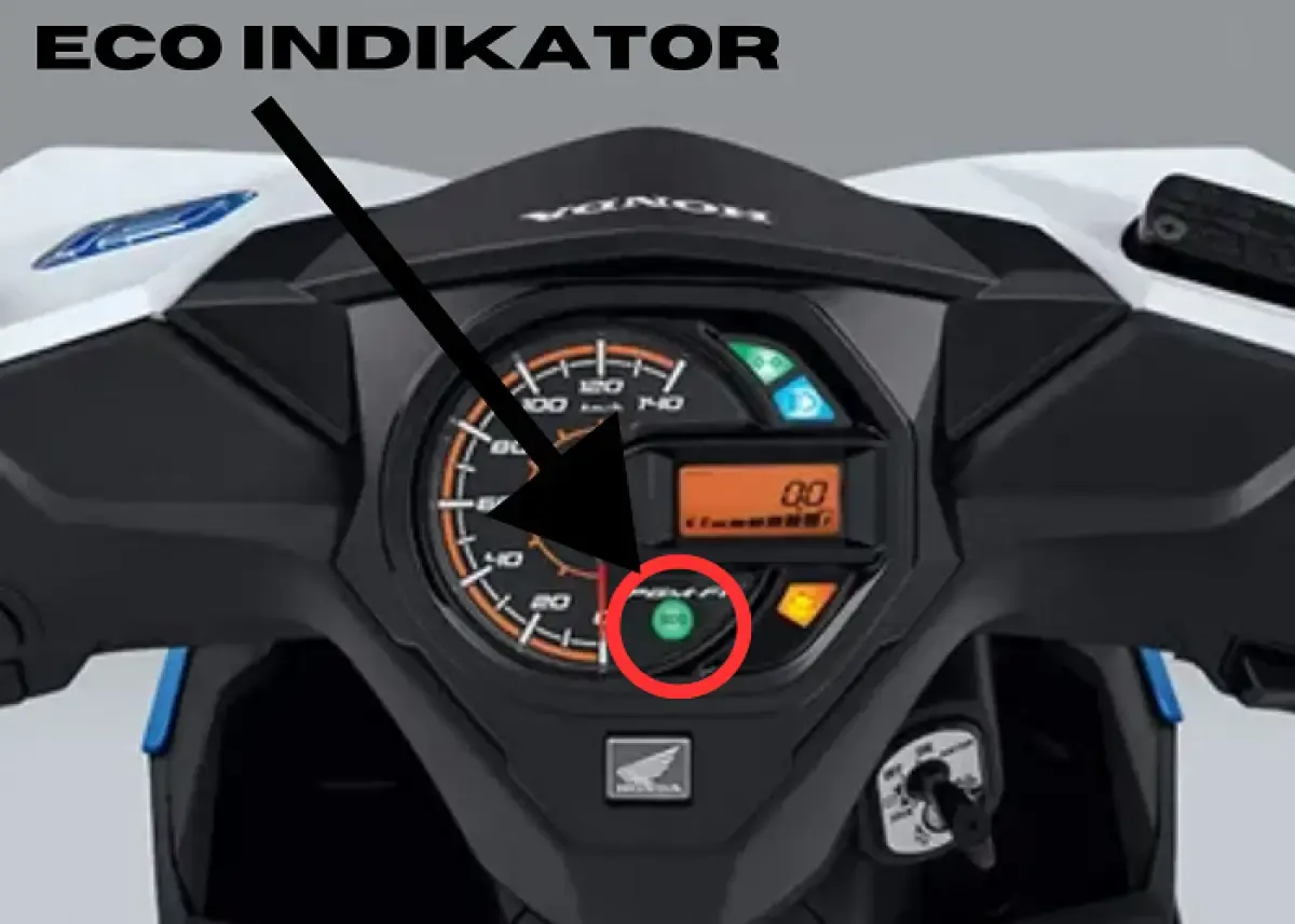 Ilustrasi lampu hijau Eco Indikator pada Honda BeAT (Sumber : Labviral.com)
