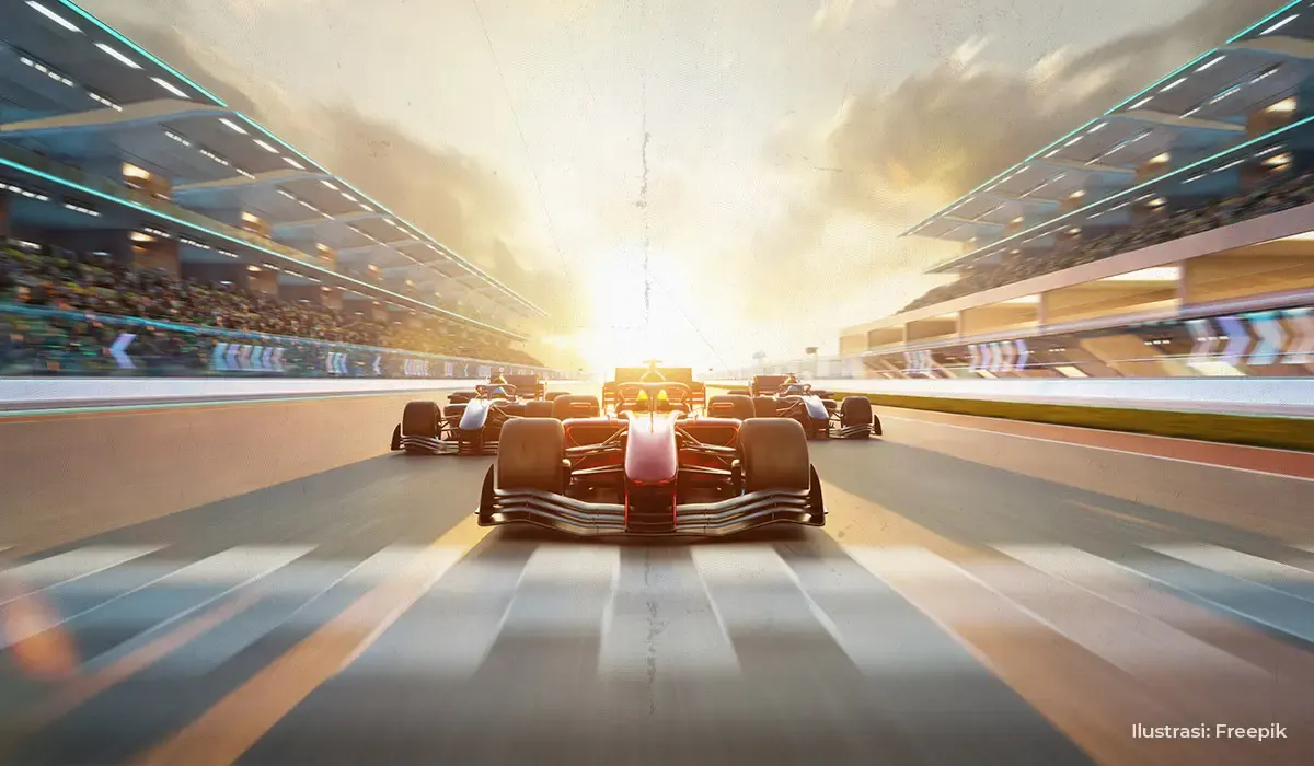 Ilustrasi game racing. (Sumber : Freepik)