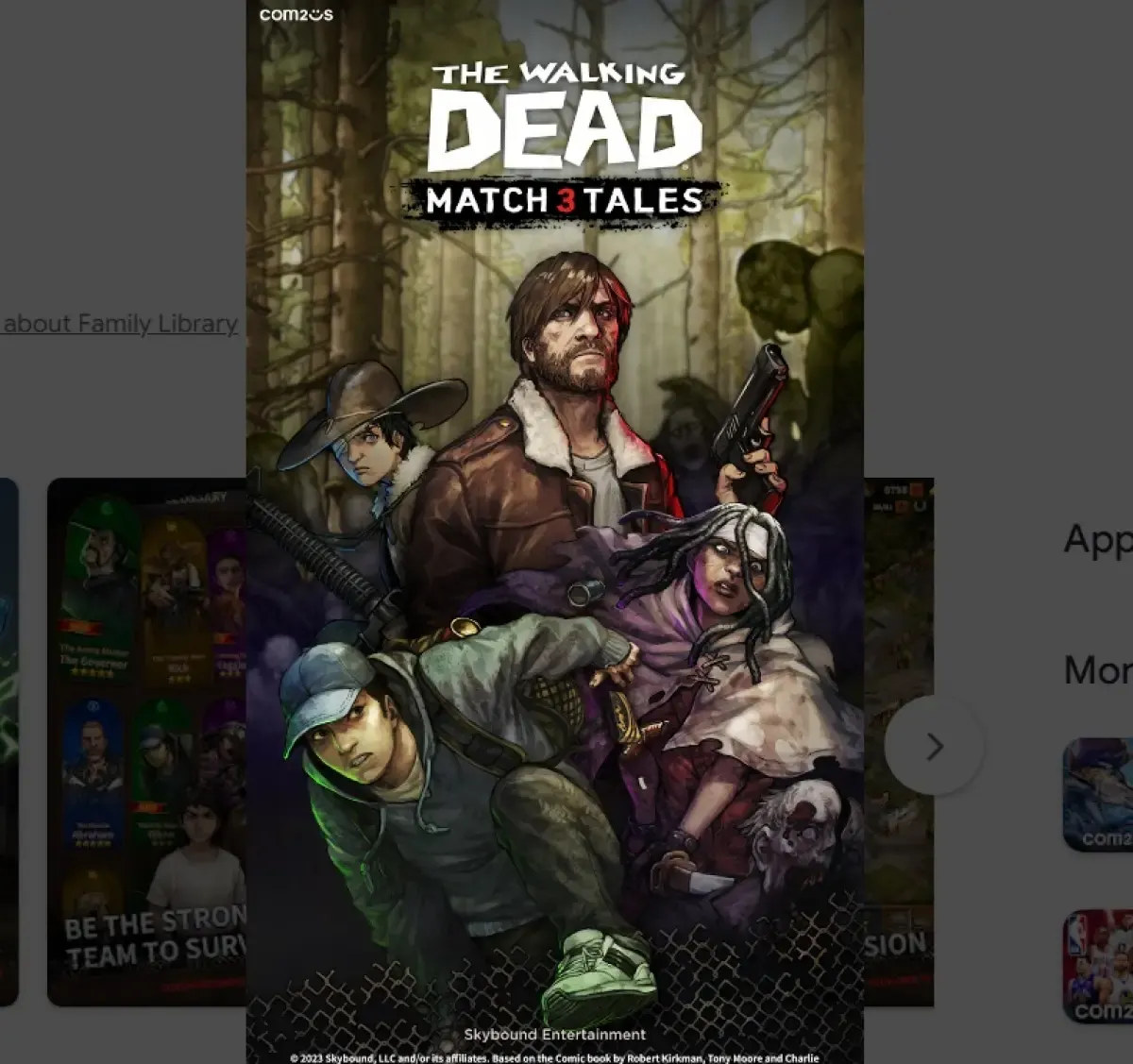 The Walking Dead Match 3 Tales, Puzzle RPG dari Com2uS,  sudah membuka Pra Register di Android (Sumber : Google Play Store)