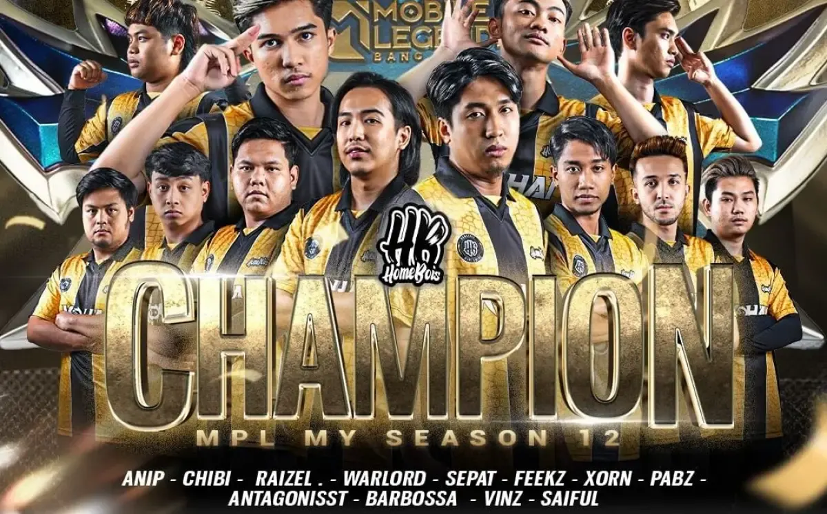 Homebois, juara MPL Malaysia Season 12. (Sumber : Instagram MPL My)