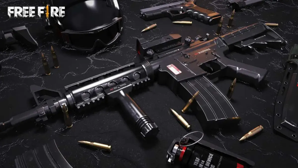 Ilustrasi senjata Free Fire. (Sumber : FirstSportz)