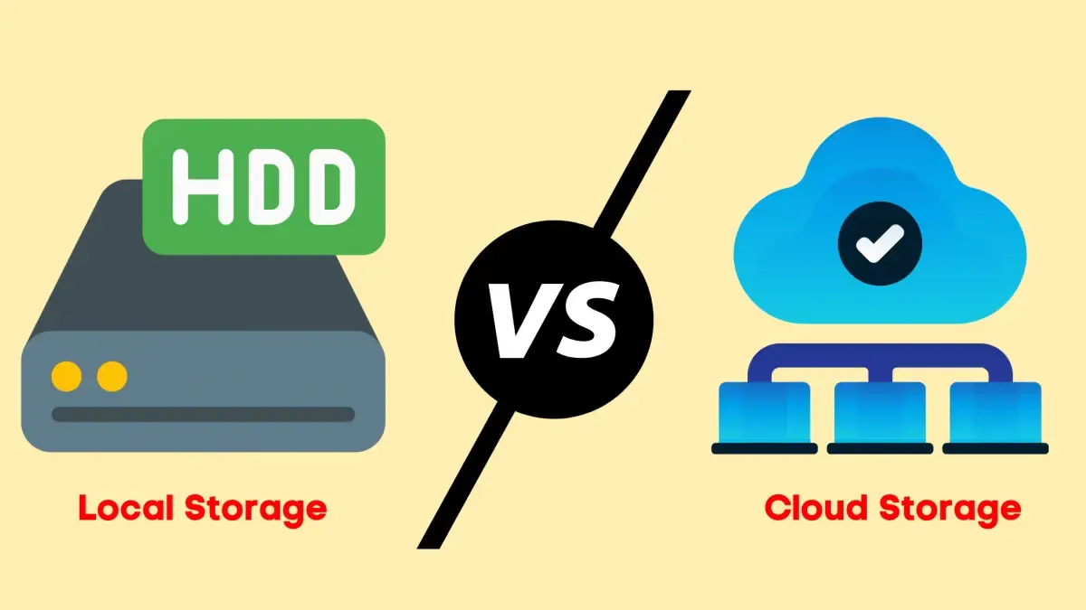 Perbandingan Cloud Storage dan Local Storage. (Sumber : Kripesh Adwani)