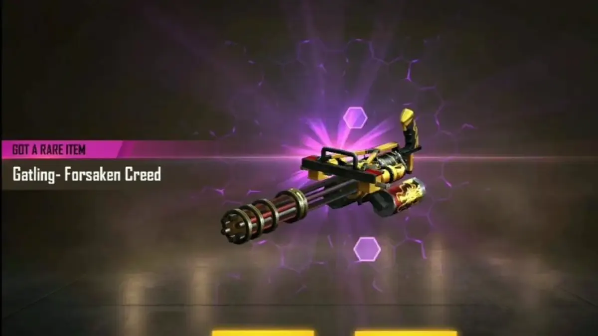 Senjata Gatling di Free Fire. (Sumber : Guru Gamer)