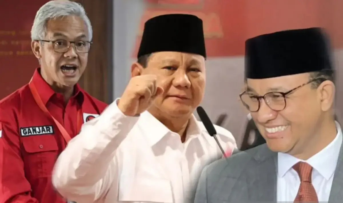 Capres Ganjar, Prabowo, Anies (Sumber : Antaranews.com)