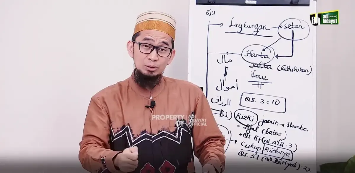 Ustadz Adi Hidayat menjelaskan tentang orang kaya yang sesungguhnya. (Sumber : Tangkap Layar/Youtube/Ustadz Adi Hidayat)