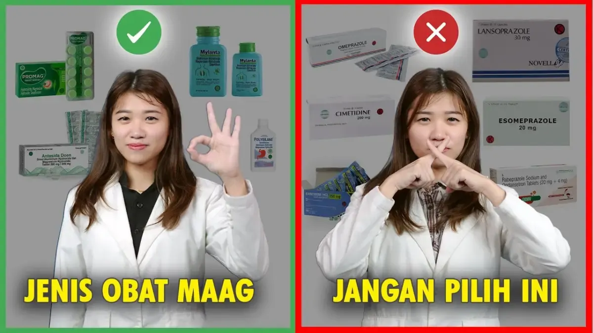 Umumnya, obat sakit lambung dikategorikan dalam tiga macam, yaitu golongan antasida, antagonis reseptor H2 dan yang ketiga adalah golongan pompa proton atau proton pump inhibitor (Sumber : Screeen Shoot Youtube SB30Health)
