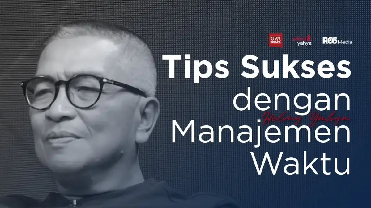 Helmi Yahya berikan nasihat sukse dengan memanfaatkan waktu 24 jam dengan teori membagi 24 jam menjadi tiga bagian (8 + 8 + 8 jam)(Sumber : Tangkapan Layar Youtube Helmi Yahya Bicara)