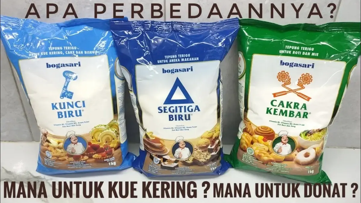 Perbedaan tepung terigu (Sumber : YouTube/CR COOK)
