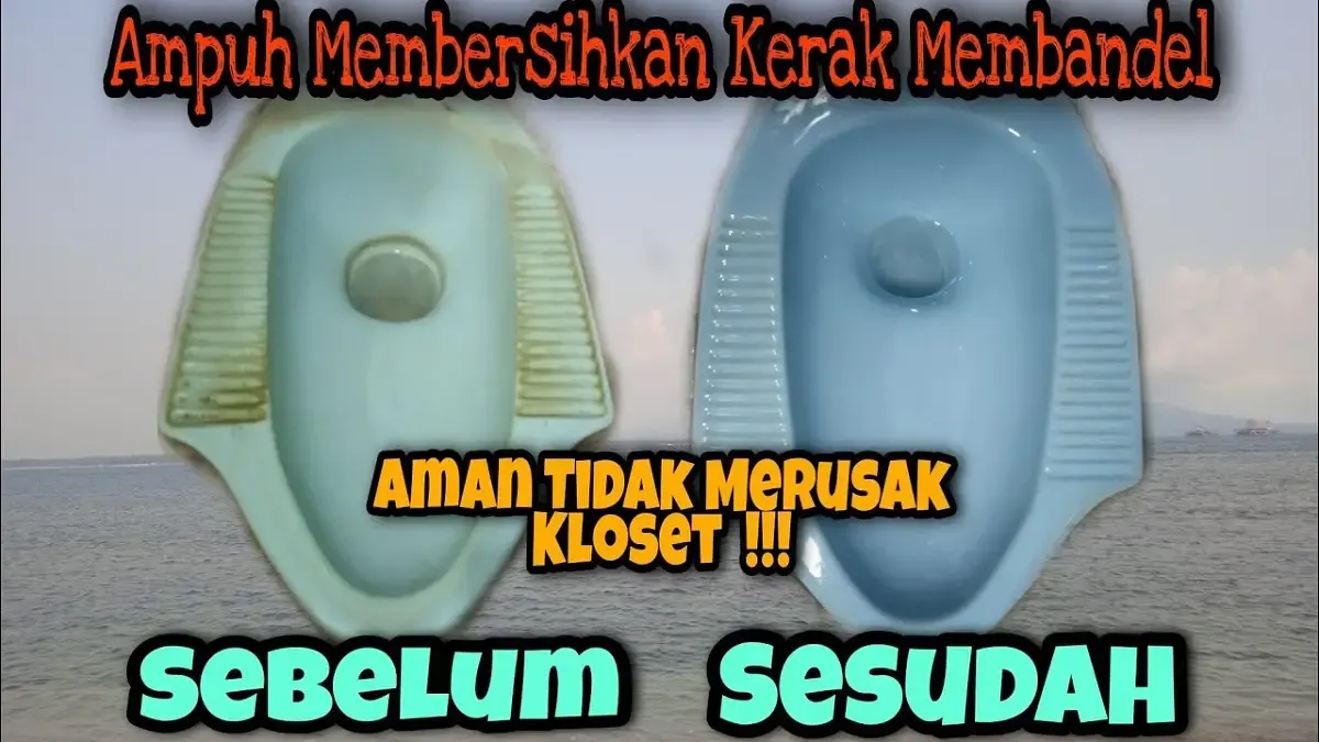 Modal 2 Ribu Perak dan Batu, Kerak Kloset yang Membandel Bisa Rontok. Kloset Kinclong Seperti Baru, Tips Membersihkan Kloset Paling Ampuh (Sumber : YouTube/Galeri Linda)