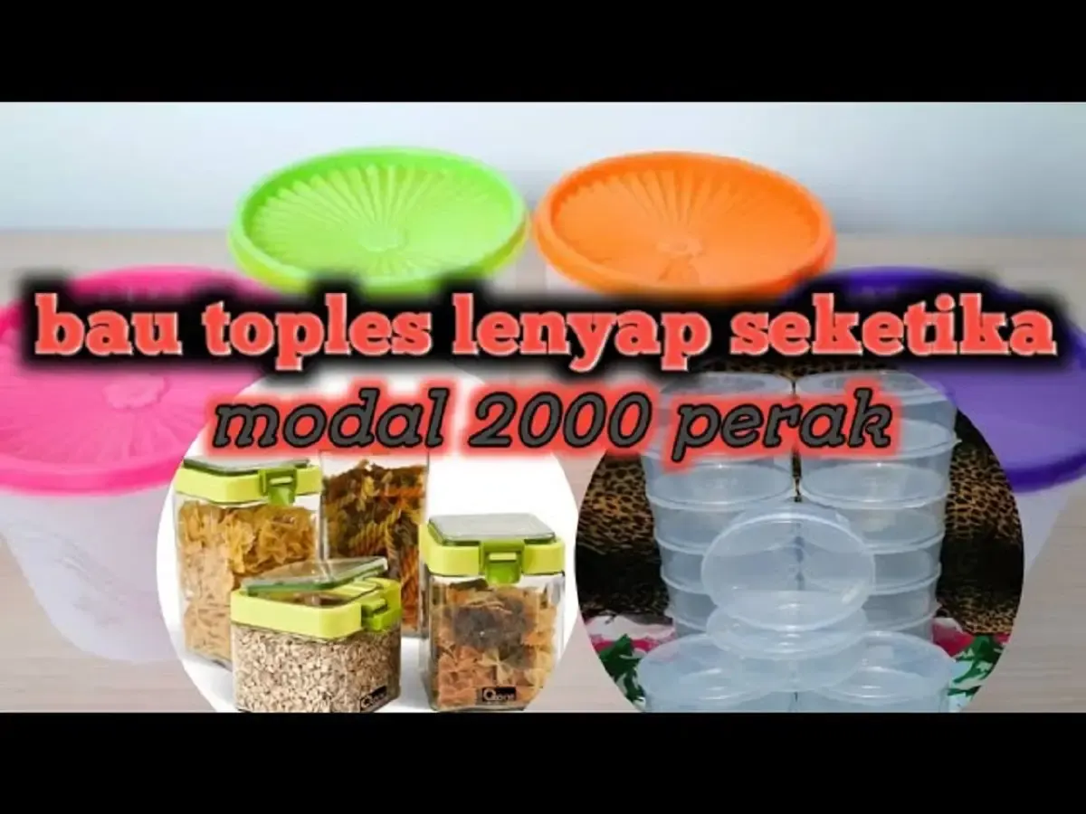 Cara Paling Gampang Menghilangkan Bau Toples Baru. Cuma Pakai Bahan ini Bau Toples Baru Langsung Hilang, Jangan Dicuci Pakai Deterjen (Sumber : YouTube/TOBAT SAMBEL)