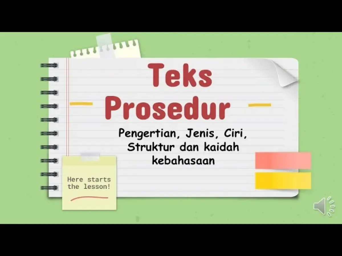 Ilustrasi - apa itu teks prosedur (Sumber : Tangkap layar/Youtube/Dian Sri Utami)