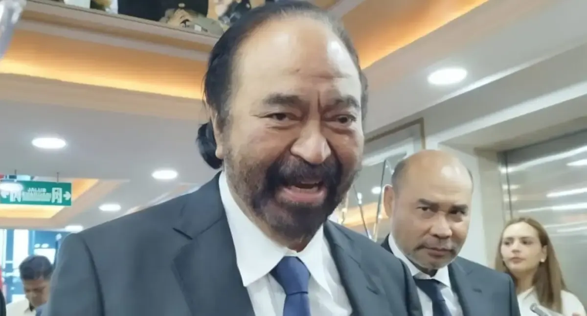 Arsip foto Ketua Umum Partai Nasdem Surya Paloh di Kompleks Parlemen, Jakarta, Senin (20/1/2025). (Sumber: Kompas)