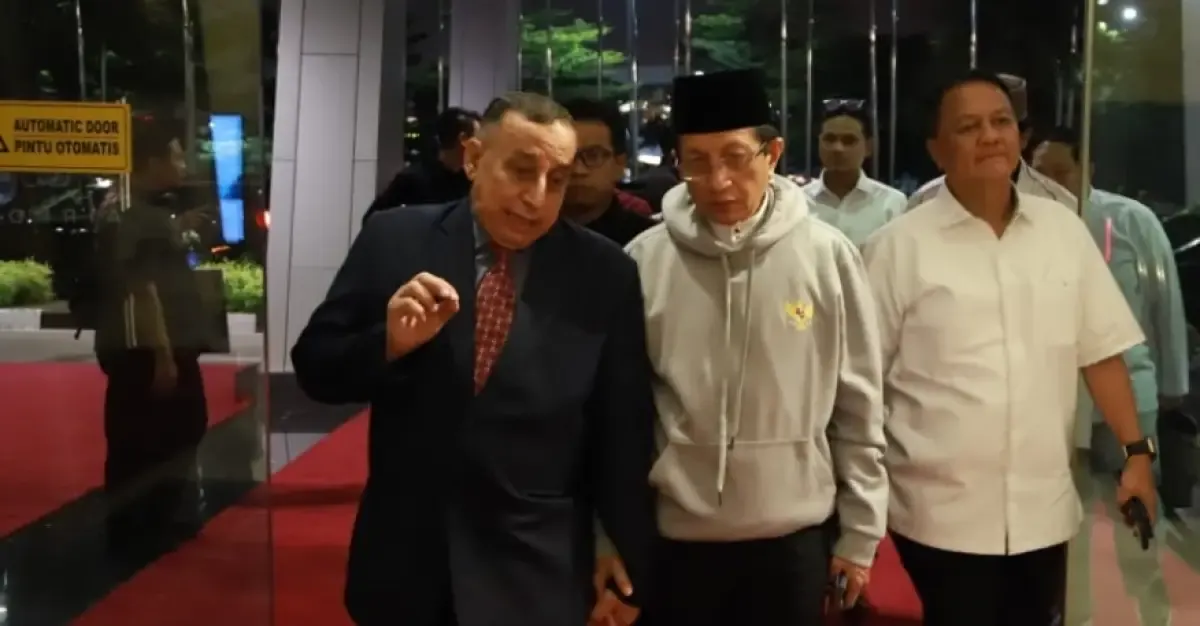 Menag Nasaruddin Umar jelang keberangkatan ke Madinah, Minggu (27/4/2025) dini hari. (Sumber: Kemenag)