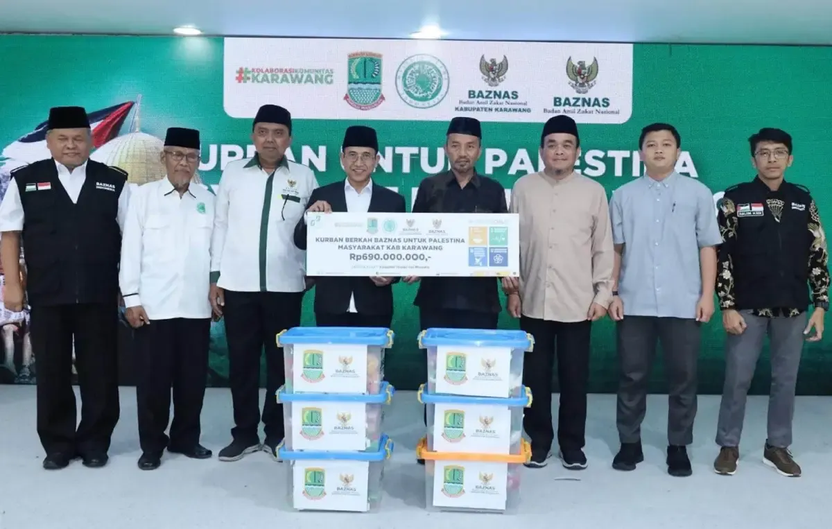 BAZNAS Karawang Salurkan Rp690 Juta Infak Palestina Lewat BAZNAS RI (Sumber : Dok. BAZNAS)