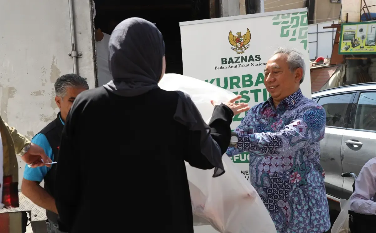 BAZNAS dan Dubes RI Salurkan Daging Kurban untuk Pengungsi Palestina di Yordania (Sumber : Dok. BAZNAS)