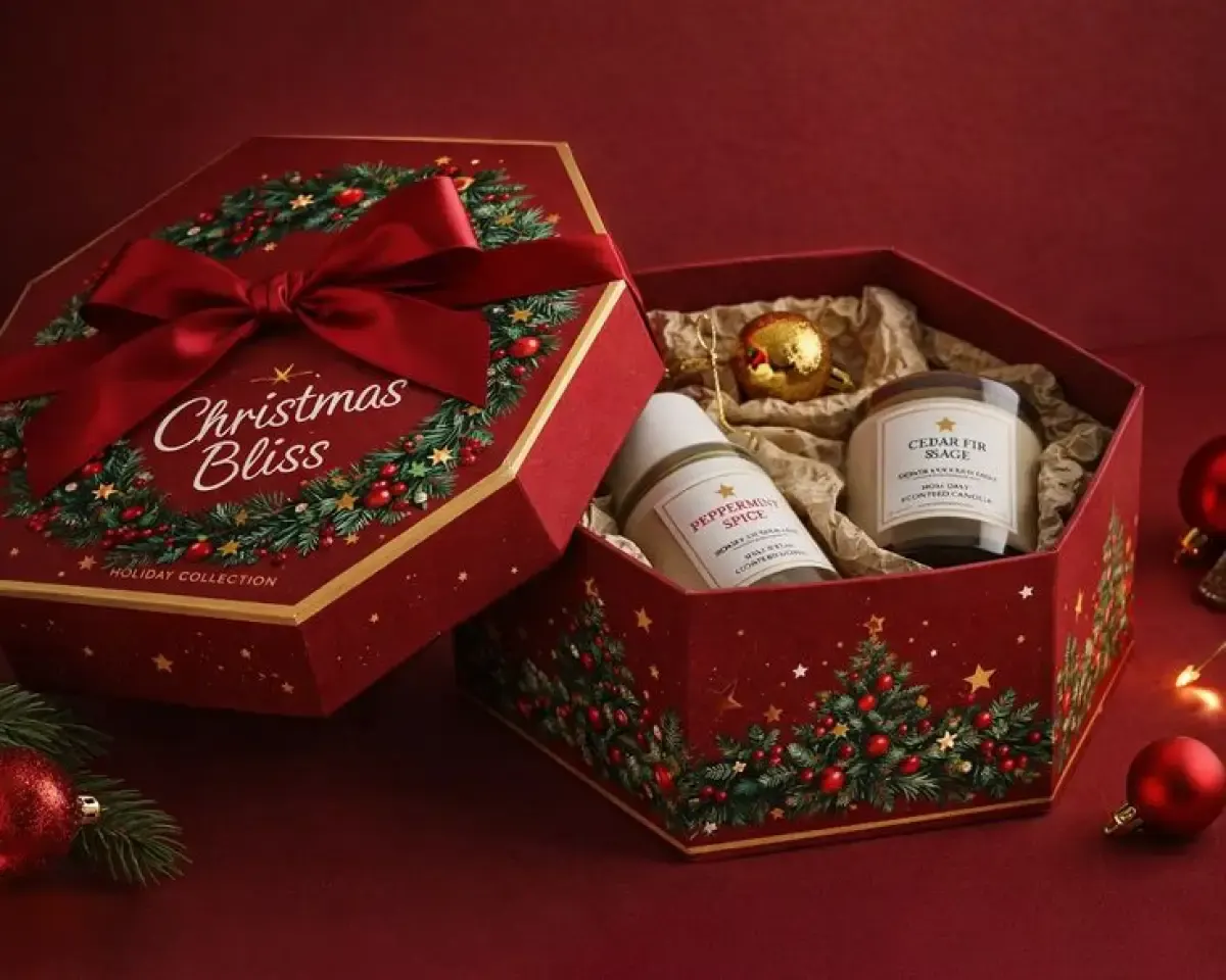 Rekomendasi Hampers Natal Simpel tapi Tetap Elegan (Sumber : pinterest / Custom Box Makers)