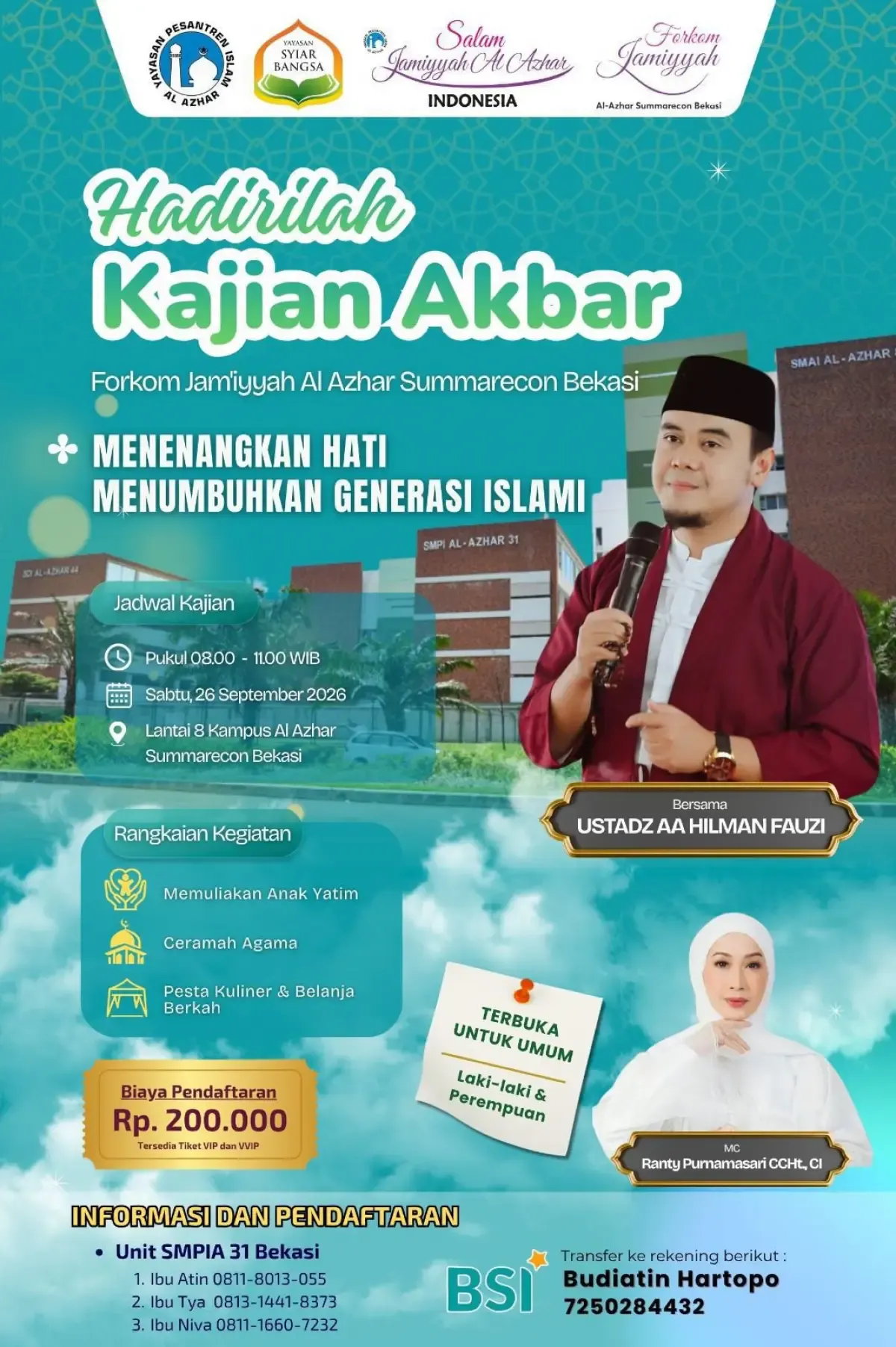 Ustadz Aa Hilman Fauzi Hadir di Bekasi, Ajak Keluarga Menenangkan Hati dan Menyiapkan Generasi Islam
