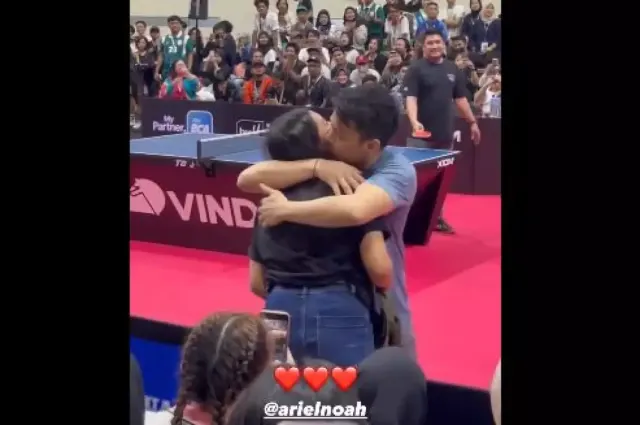Momen Langka saat Ariel Peluk dan Cium Alleia, Netizen Mewek