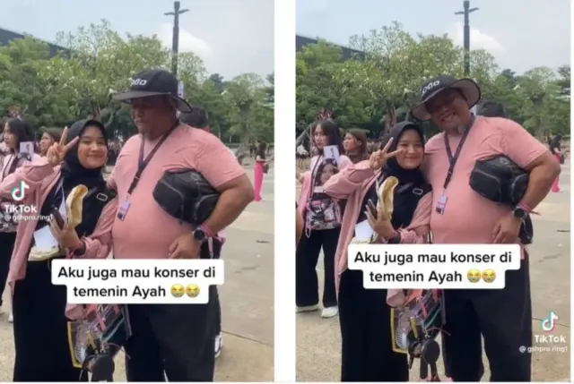 Potret Wanita Nonton Konser BLACKPINK Ditemani Ayah Ini Curi Perhatian
