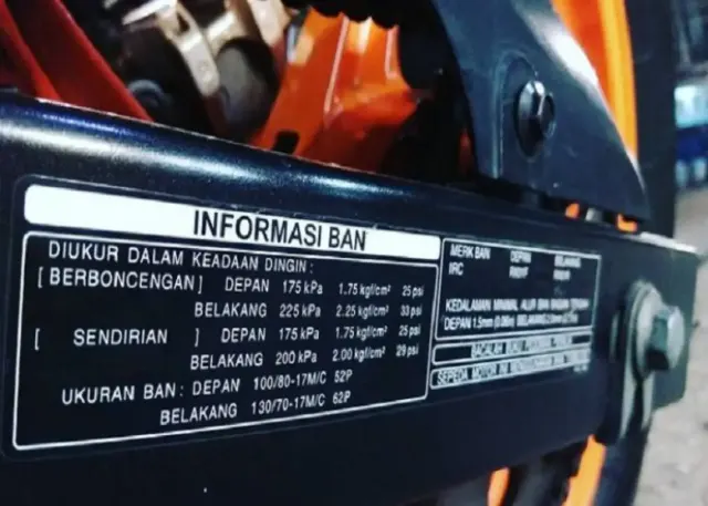 Jarang Diperhatikan, Ternyata Segini Tekanan Angin yang Tepat Pada Ban Motor Supaya Aman