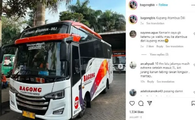 Layani Rute Antar Negara Kupang-Atambua-Dili, Ini Spek Bus Medium PO Bagong